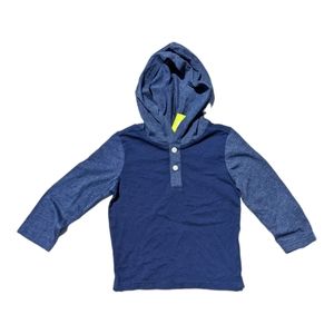 Crazy 8 2T Blue Long Sleeve w/ Buttons and Hoodie Tshirt